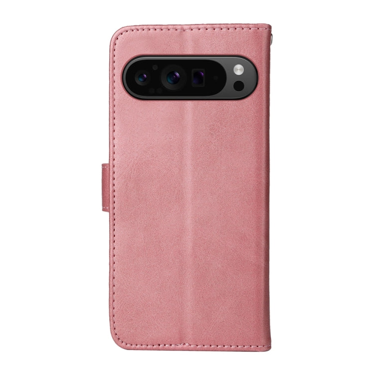 For Google Pixel 9 Pro Classic Calf Texture Flip Leather Phone Case(Rose Gold) - Google Cases by PMC TechLife | Online Shopping South Africa | PMC TechLife | Buy Now Pay Later Mobicred