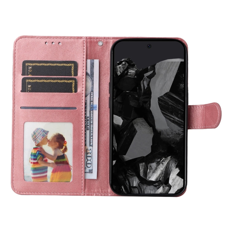 For Google Pixel 9 Pro Classic Calf Texture Flip Leather Phone Case(Rose Gold) - Google Cases by PMC TechLife | Online Shopping South Africa | PMC TechLife | Buy Now Pay Later Mobicred