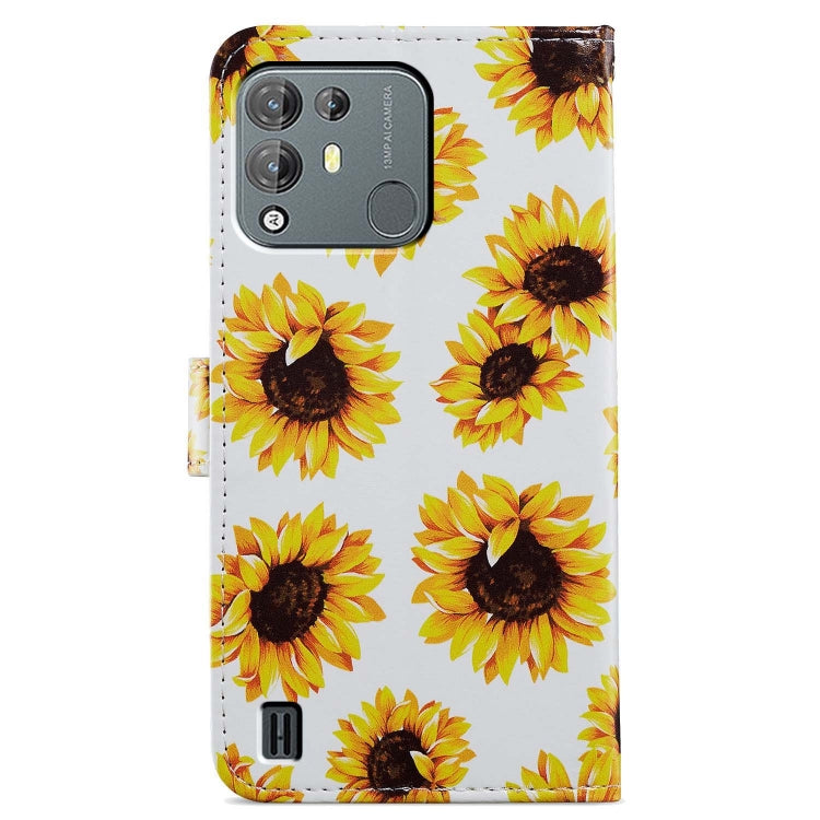 For Blackview A55 Pro Painted Pattern Horizontal Flip Leather Phone Case(Sunflower) - More Brand by PMC TechLife | Online Shopping South Africa | PMC TechLife | Buy Now Pay Later Mobicred