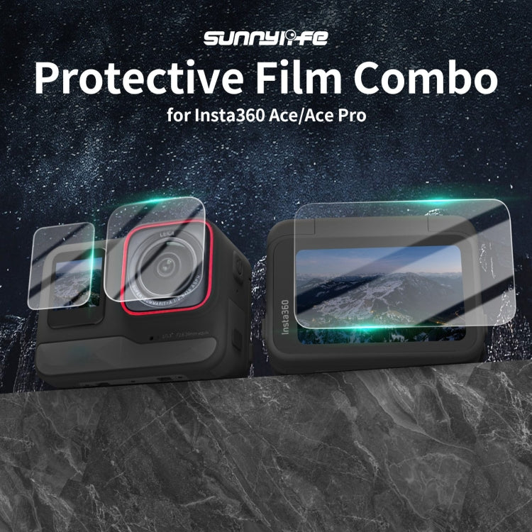 For Insta360 Ace Pro Sunnylife 3 in 1 Rear & Front Screen Lens Explosion proof Film(2 Sets) - Protective Film & Stickers by Sunnylife | Online Shopping South Africa | PMC TechLife | Buy Now Pay Later Mobicred