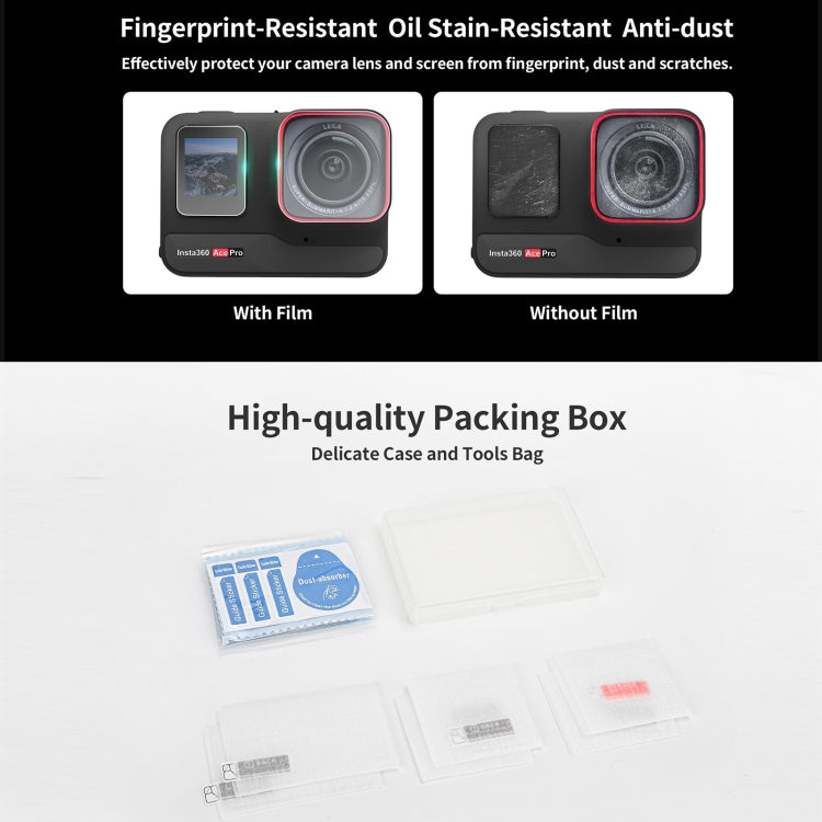 For Insta360 Ace Sunnylife 3 in 1 Rear & Front Screen Lens Explosion proof Film(1 Set) - Protective Film & Stickers by Sunnylife | Online Shopping South Africa | PMC TechLife | Buy Now Pay Later Mobicred