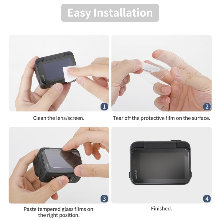 For Insta360 Ace Pro Sunnylife 3 in 1 Rear & Front Screen Lens Explosion proof Film(1 Set) - Protective Film & Stickers by Sunnylife | Online Shopping South Africa | PMC TechLife | Buy Now Pay Later Mobicred