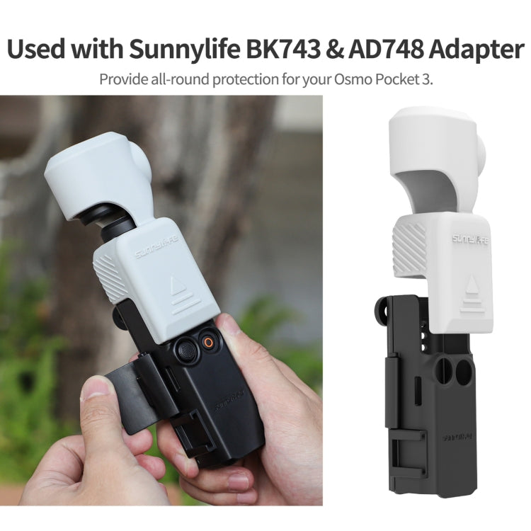 For DJI Osmo Pocket 3 Sunnylife OP3-BHT746 Silicone Protective Case(Grey White) - Case & Bags by Sunnylife | Online Shopping South Africa | PMC TechLife | Buy Now Pay Later Mobicred