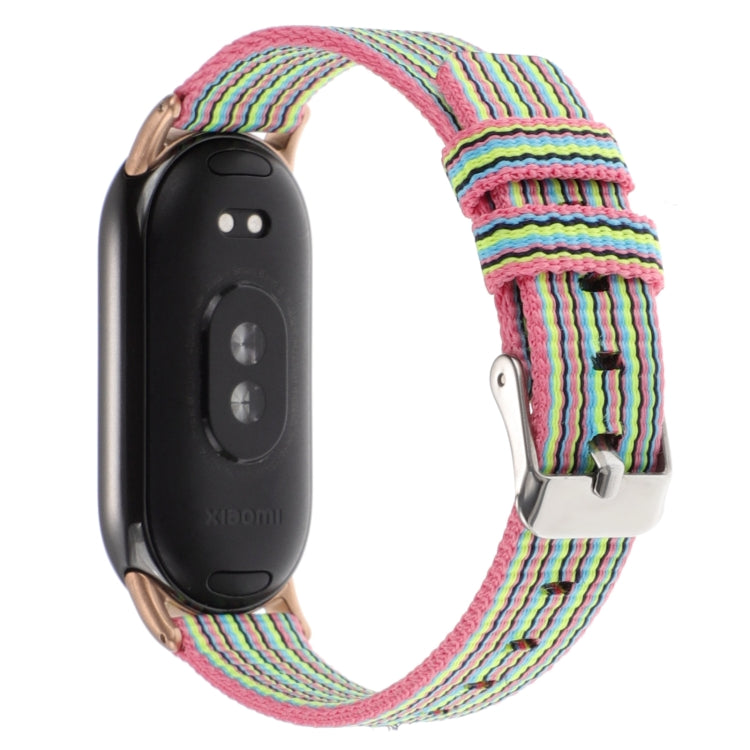 For Xiaomi Mi Band 8 Nylon Canvas Watch Band(Colorful Stripe) - free shipping - PMc TechLife - Order now!