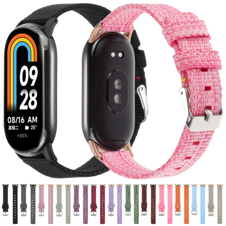 For Xiaomi Mi Band 8 Nylon Canvas Watch Band(Colorful Stripe) - free shipping - PMc TechLife - Order now!
