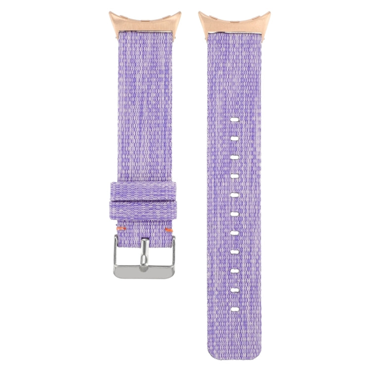 For Google Pixel Watch 2 / Pixel Watch Nylon Canvas Watch Band(Lavender Purple) - Watch Bands by PMc TechLife | Online Shopping South Africa | PMc TechLife | Buy Now Pay Later Mobicred