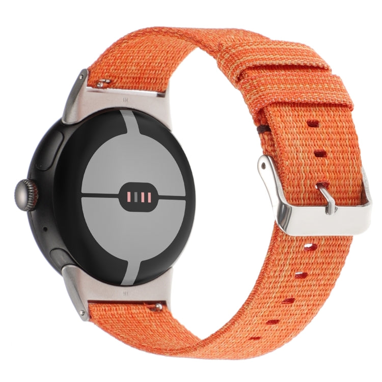 For Google Pixel Watch 2 / Pixel Watch Nylon Canvas Watch Band(Orange) - free shipping - PMc TechLife - Order now!