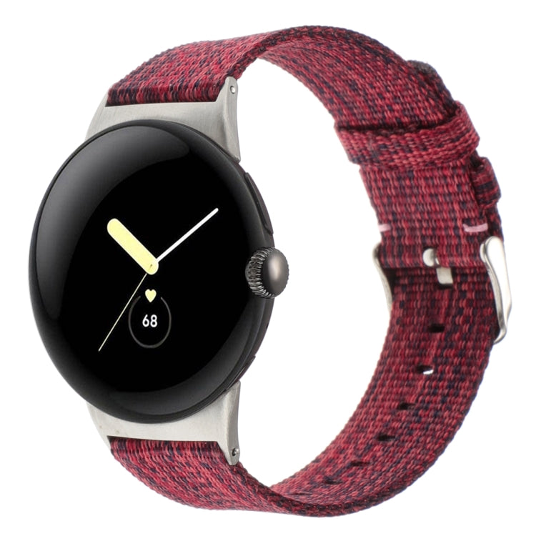 For Google Pixel Watch 2 / Pixel Watch Nylon Canvas Watch Band(Red) - free shipping - PMc TechLife - Order now!