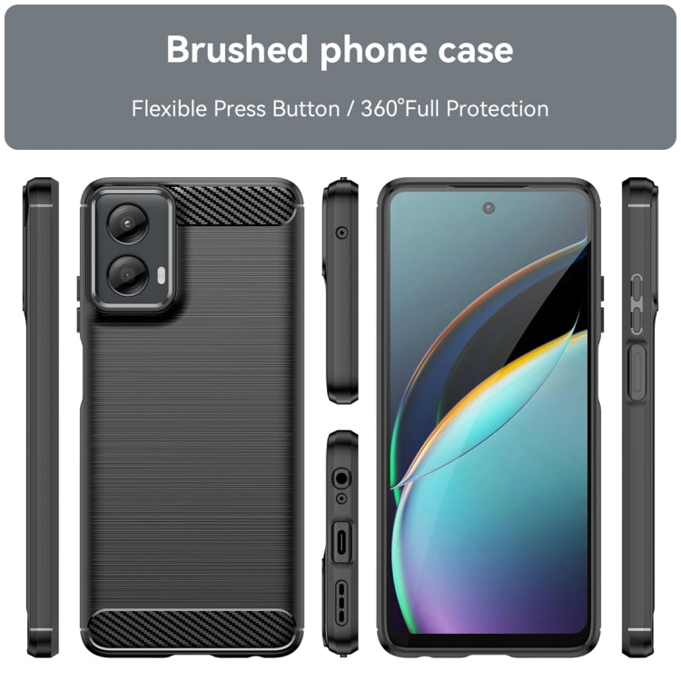 For Motorola Moto G 5G 2024 Brushed Texture Carbon Fiber TPU Phone Case(Black) - Motorola Cases by PMC Jewellery | Online Shopping South Africa | PMC Jewellery | Buy Now Pay Later Mobicred