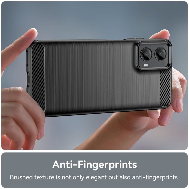 For Motorola Moto G 5G 2024 Brushed Texture Carbon Fiber TPU Phone Case(Black) - Motorola Cases by PMC Jewellery | Online Shopping South Africa | PMC Jewellery | Buy Now Pay Later Mobicred