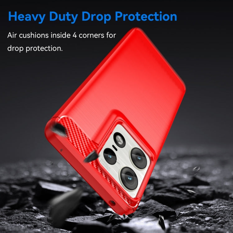 For Motorola Edge 50 Pro Carbon Fiber Brushed Texture TPU Phone Case(Red) - free shipping - PMC TechLife - Order now!