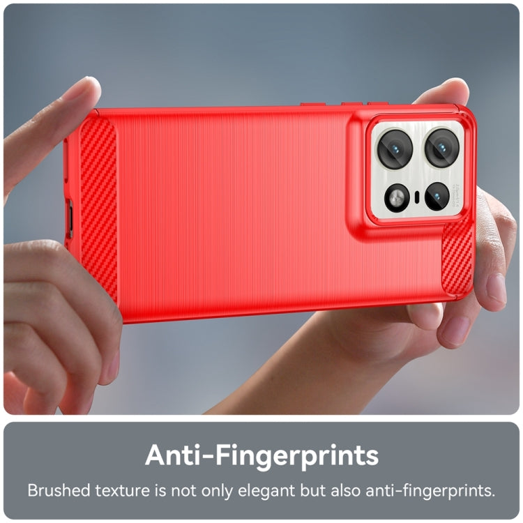 For Motorola Edge 50 Pro Carbon Fiber Brushed Texture TPU Phone Case(Red) - free shipping - PMC TechLife - Order now!