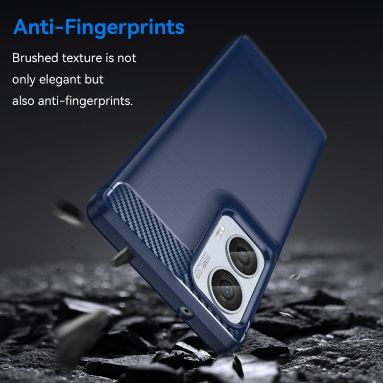 For Motorola Moto Edge 50 Fusion Carbon Fiber Brushed Texture TPU Phone Case(Blue) - free shipping - PMC TechLife - Order now!