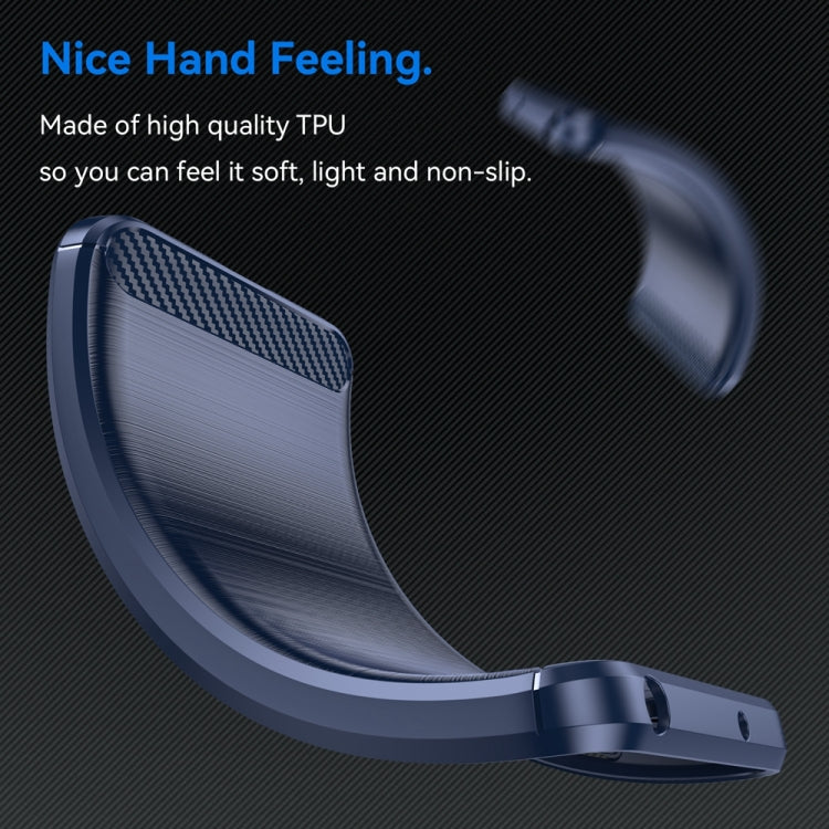 For Motorola Moto Edge 50 Fusion Carbon Fiber Brushed Texture TPU Phone Case(Blue) - free shipping - PMC TechLife - Order now!