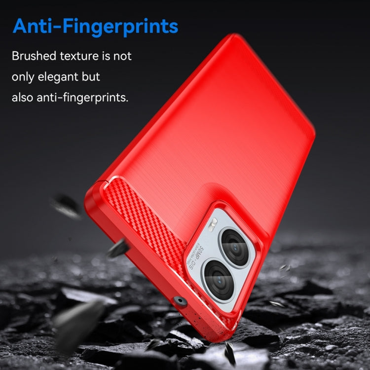 For Motorola Moto Edge 50 Fusion Carbon Fiber Brushed Texture TPU Phone Case(Red) - free shipping - PMC TechLife - Order now!