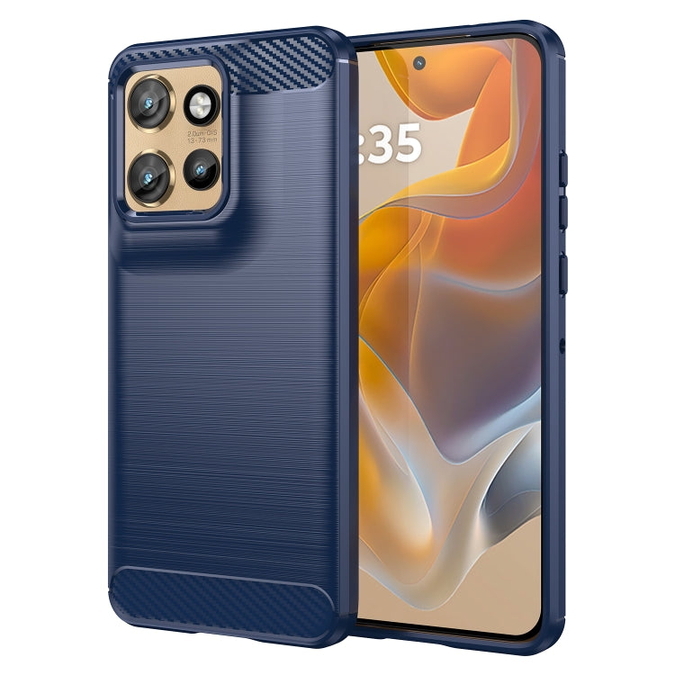 For Motorola Moto S50 Carbon Fiber Brushed Texture TPU Phone Case(Blue) - free shipping - PMC TechLife - Order now!