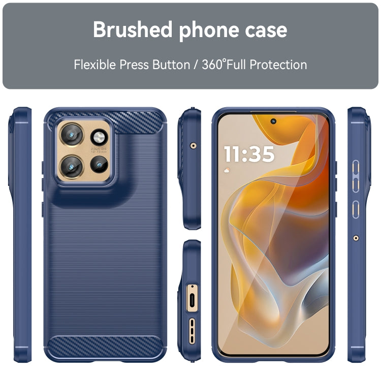 For Motorola Moto S50 Carbon Fiber Brushed Texture TPU Phone Case(Blue) - free shipping - PMC TechLife - Order now!