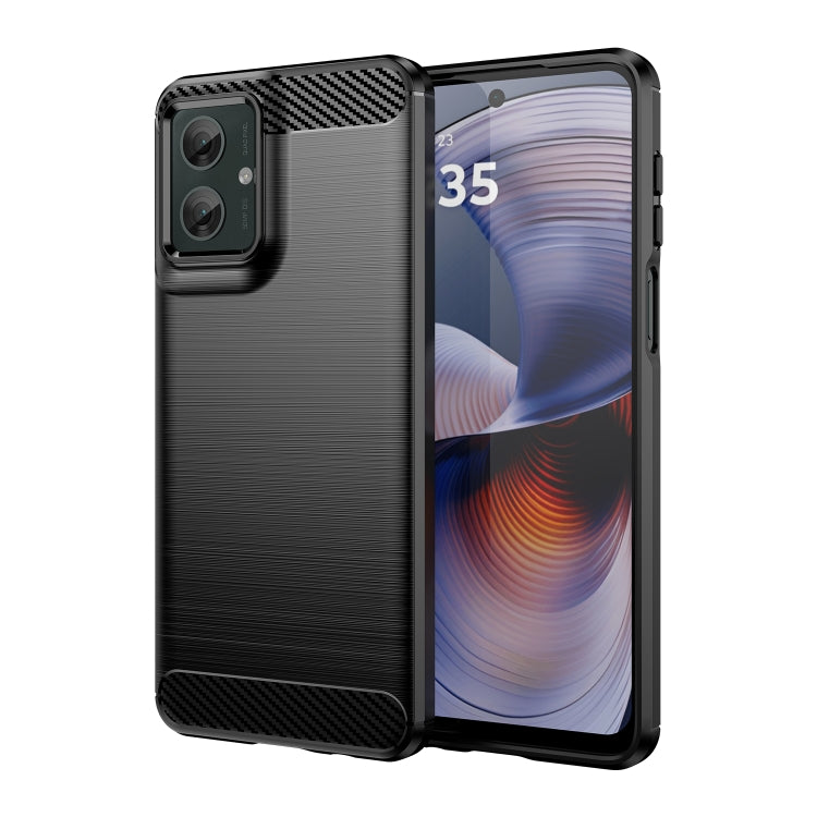 For Motorola Moto G55 5G Carbon Fiber Brushed Texture TPU Phone Case(Black) - free shipping - PMC TechLife - Order now!