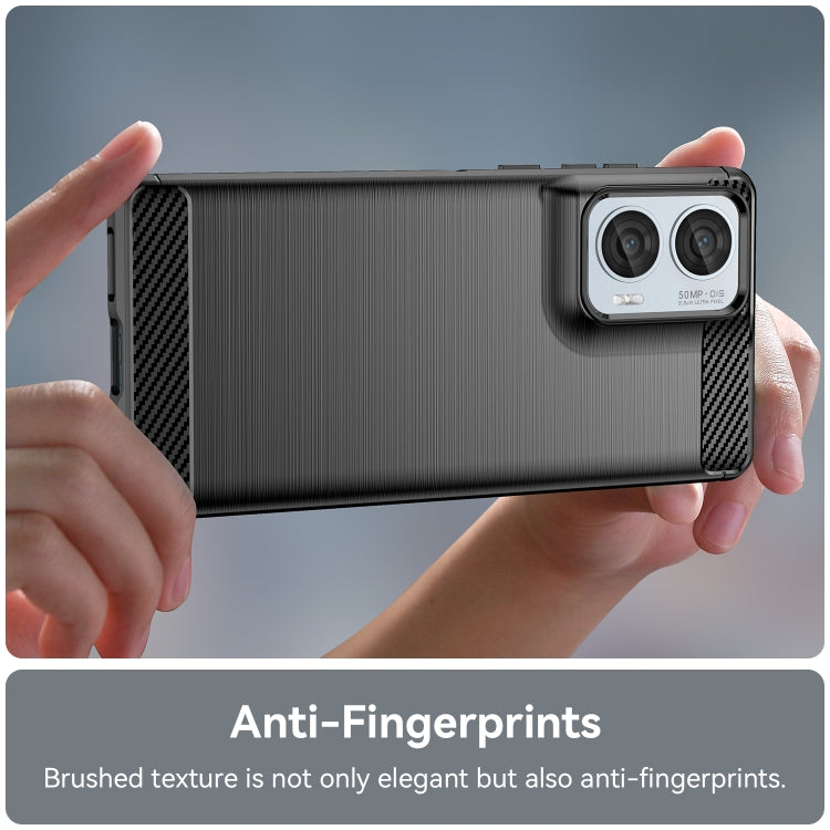 For Motorola Moto G85 Carbon Fiber Brushed Texture TPU Phone Case(Black) - free shipping - PMC TechLife - Order now!