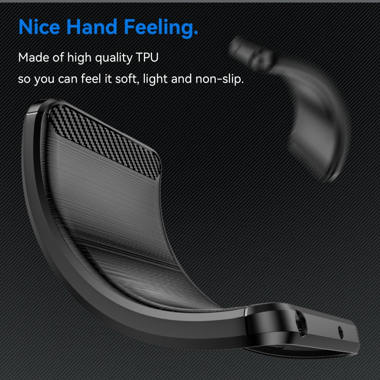 For Motorola Edge 50 Carbon Fiber Brushed Texture TPU Phone Case(Black) - free shipping - PMC TechLife - Order now!