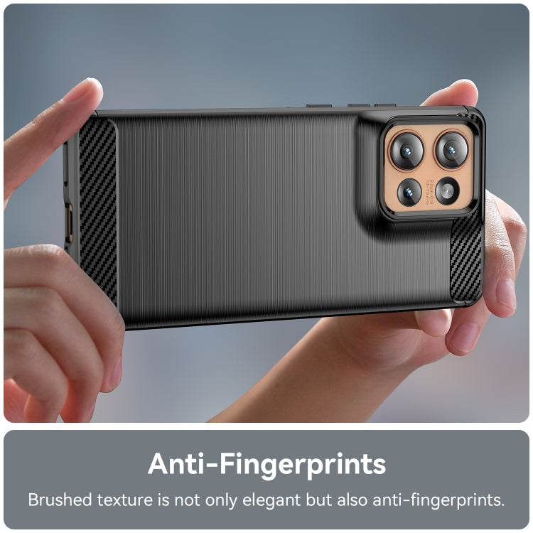 For Motorola Edge 50 Carbon Fiber Brushed Texture TPU Phone Case(Black) - free shipping - PMC TechLife - Order now!