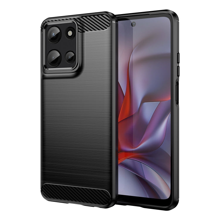 For Motorola Moto G 5G 2025 Carbon Fiber Brushed Texture TPU Phone Case(Black) - free shipping - PMC TechLife - Order now!