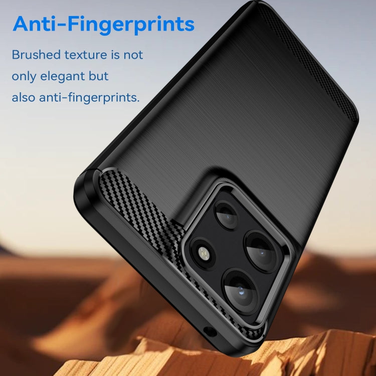 For Motorola Moto G 5G 2025 Carbon Fiber Brushed Texture TPU Phone Case(Black) - free shipping - PMC TechLife - Order now!