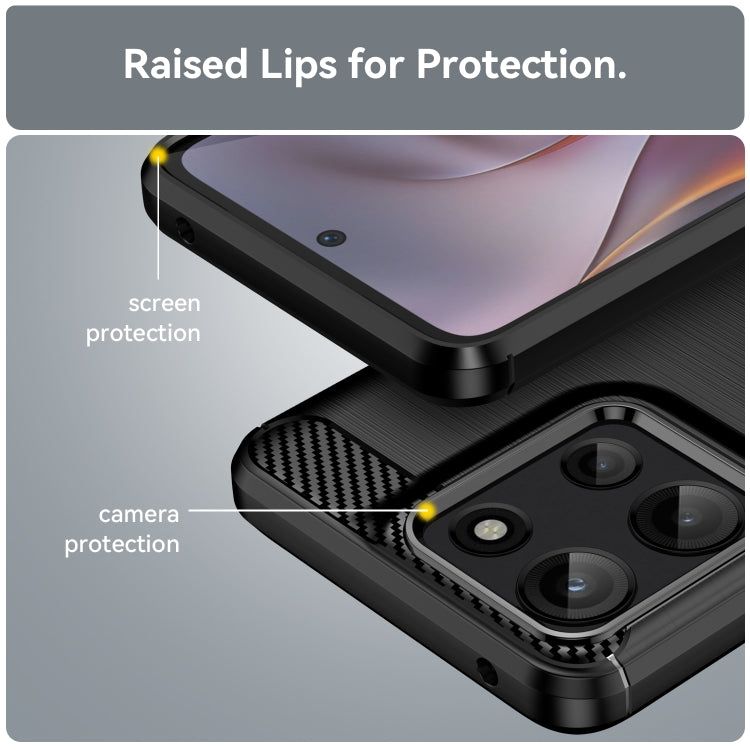 For Motorola Moto G 5G 2025 Carbon Fiber Brushed Texture TPU Phone Case(Black) - free shipping - PMC TechLife - Order now!
