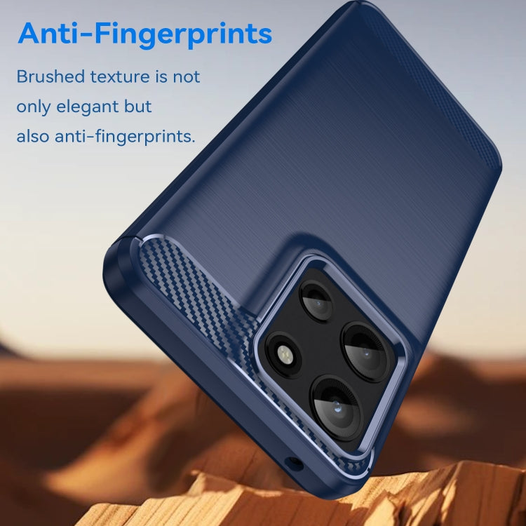 For Motorola Moto G Play 2025 Carbon Fiber Brushed Texture TPU Phone Case(Blue) - free shipping - PMC TechLife - Order now!