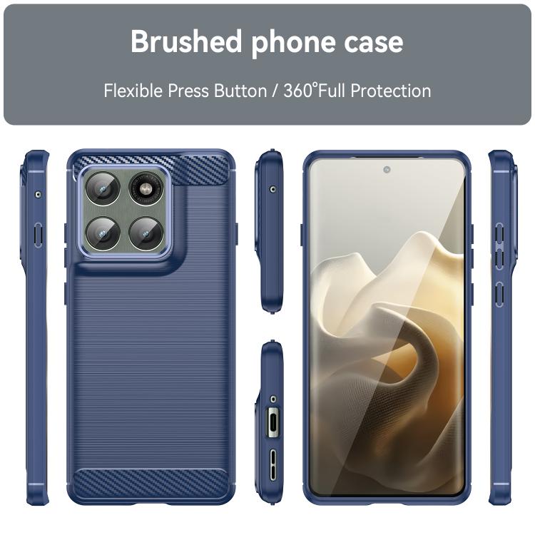 For Motorola Edge 5G 2025 Carbon Fiber Brushed Texture TPU Phone Case(Blue) - free shipping - PMC TechLife - Order now!