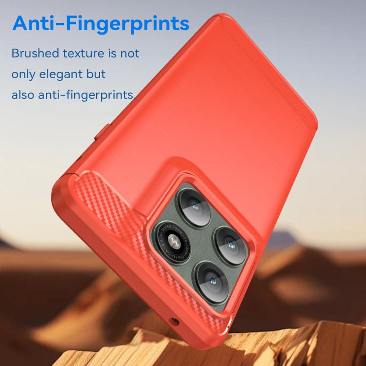 For Motorola Edge 60 Pro Carbon Fiber Brushed Texture TPU Phone Case(Red) - free shipping - PMC TechLife - Order now!
