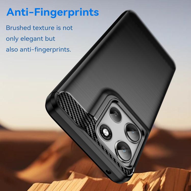 For Motorola Moto G66j 5G Carbon Fiber Brushed Texture TPU Phone Case(Black) - free shipping - PMC TechLife - Order now!