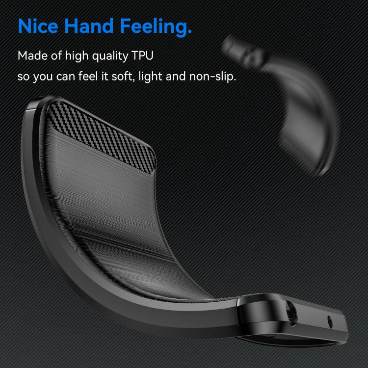 For Motorola Moto G66j 5G Carbon Fiber Brushed Texture TPU Phone Case(Black) - free shipping - PMC TechLife - Order now!
