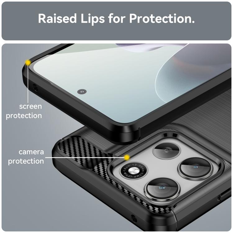 For Motorola Moto G66j 5G Carbon Fiber Brushed Texture TPU Phone Case(Black) - free shipping - PMC TechLife - Order now!