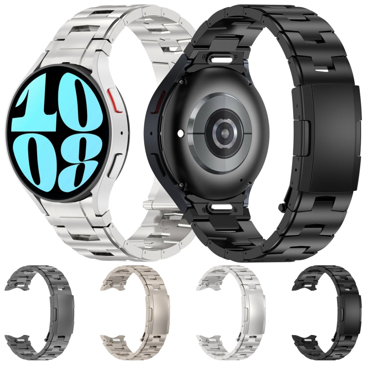 For Samsung Galaxy Watch6/6 Classic/5/5 Pro Button Style Titanium Steel Metal Watch Band(Titanium Color) - free shipping - PMC TechLife - Order now!