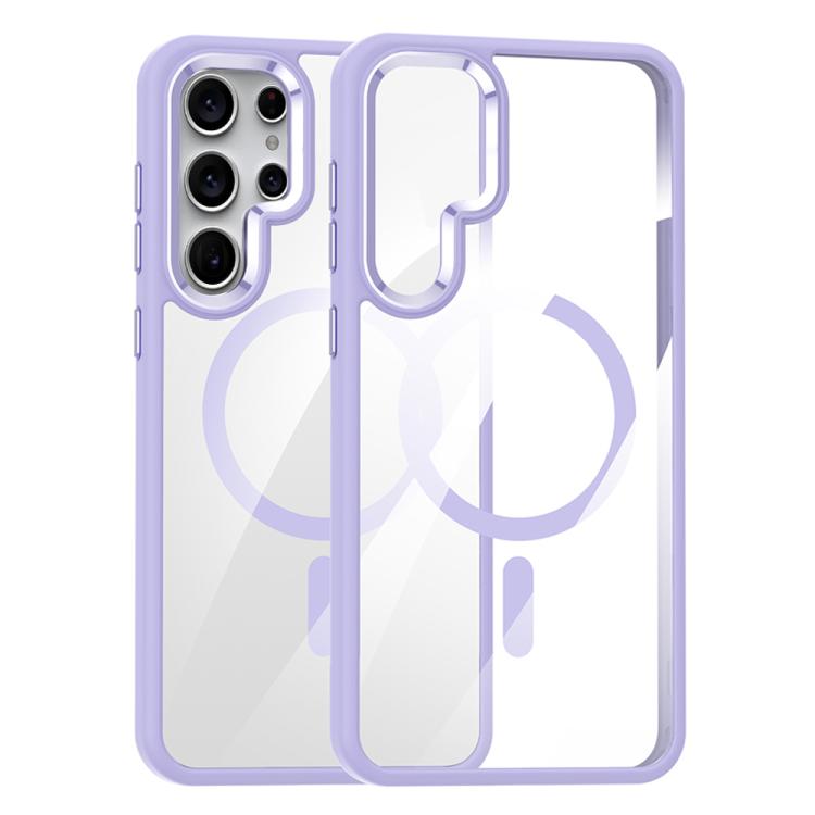 For Samsung Galaxy S25 Ultra 5G MagSafe Anti-fingerprint Highly Transparent PC Phone Case(Purple) - free shipping - PMC Jewellery - Order now!
