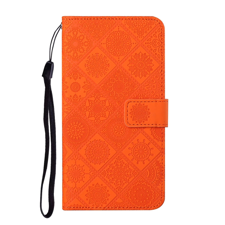For Google Pixel 9 Pro XL Ethnic Style Embossed Pattern Leather Phone Case(Orange) - Google Cases by PMC TechLife | Online Shopping South Africa | PMC TechLife | Buy Now Pay Later Mobicred
