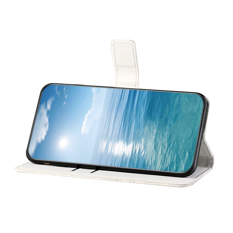 For Google Pixel 9 Pro XL Ethnic Style Embossed Pattern Leather Phone Case(White) - Google Cases by PMC TechLife | Online Shopping South Africa | PMC TechLife | Buy Now Pay Later Mobicred