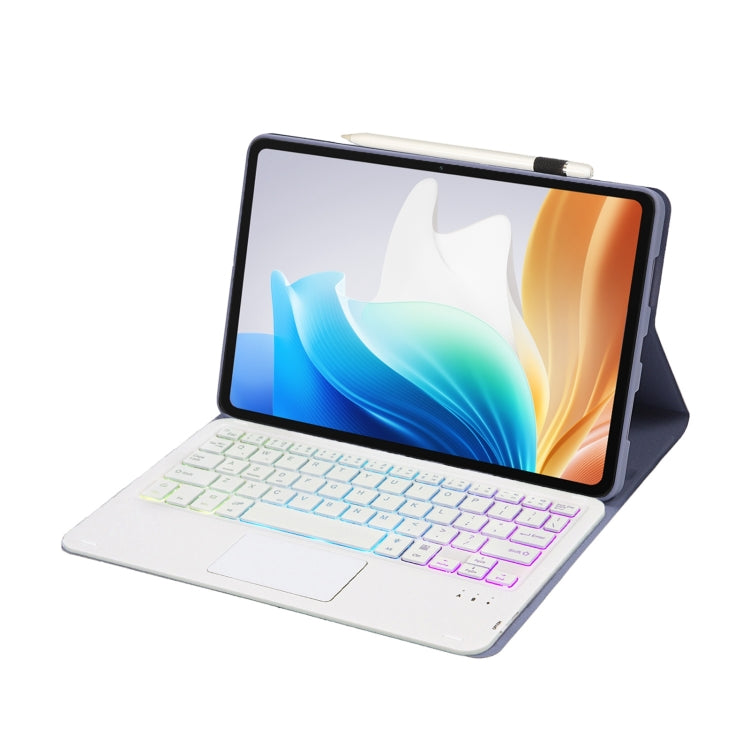 For OnePlus Pad Go / OPPO Pad Air2 / Neo OP14-AS TPU Ultra-thin Detachable Backlight Bluetooth Keyboard Leather Case with Touchpad(Purple) - OPPO Keyboard by PMC TechLife | Online Shopping South Africa | PMC TechLife | Buy Now Pay Later Mobicred