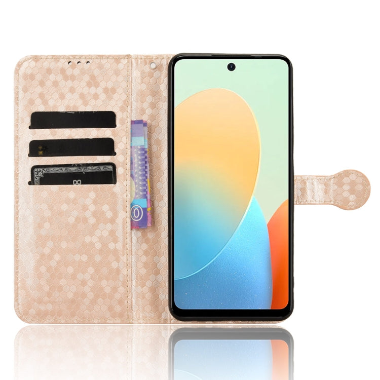 For Tecno Spark Go 2024 / Spark 20C Honeycomb Dot Texture Leather Phone Case(Gold) - Tecno Cases by PMC Jewellery | Online Shopping South Africa | PMC Jewellery | Buy Now Pay Later Mobicred