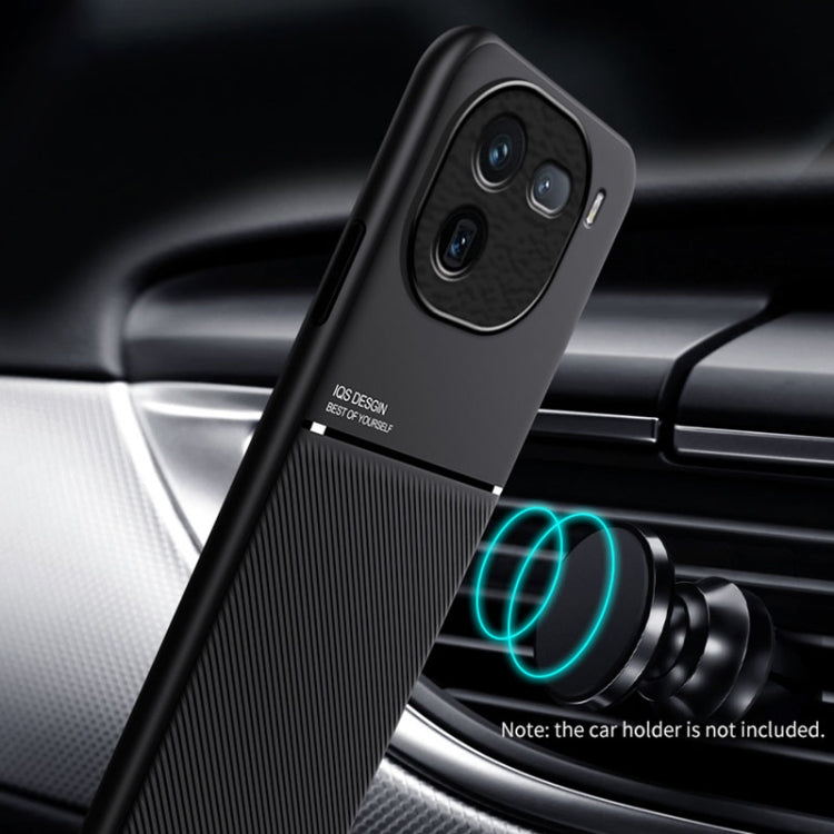 For vivo iQOO 12 Pro Classic Tilt Strip Grain Magnetic Shockproof PC + TPU Phone Case(Black) - iQOO 12 Pro Cases by PMC TechLife | Online Shopping South Africa | PMC TechLife