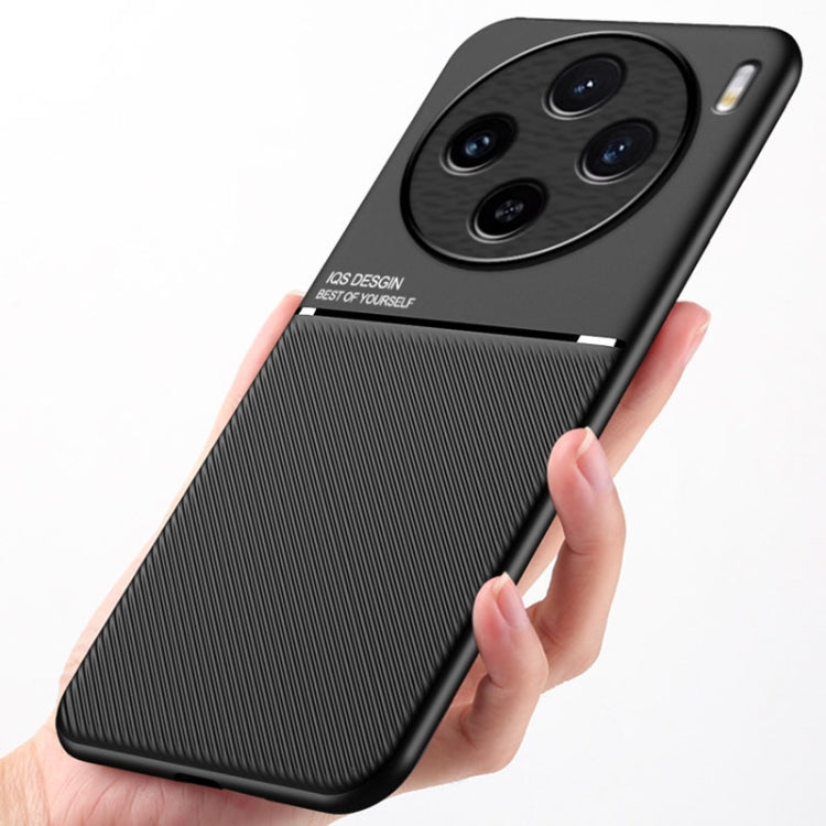 For vivo X100 Pro Classic Tilt Strip Grain Magnetic Shockproof PC + TPU Phone Case(Red) - X100 Pro Cases by PMC TechLife | Online Shopping South Africa | PMC TechLife