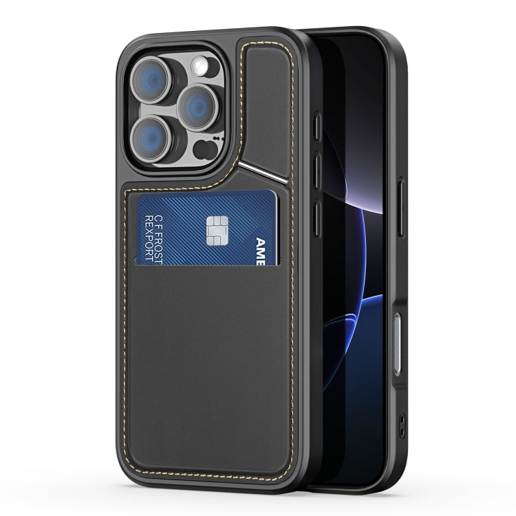 For iPhone 16 Pro DUX DUCIS Rafi II Series MagSafe Magnetic Holder RFID Phone Case(Black) - free shipping - PMC Jewellery - Order now!