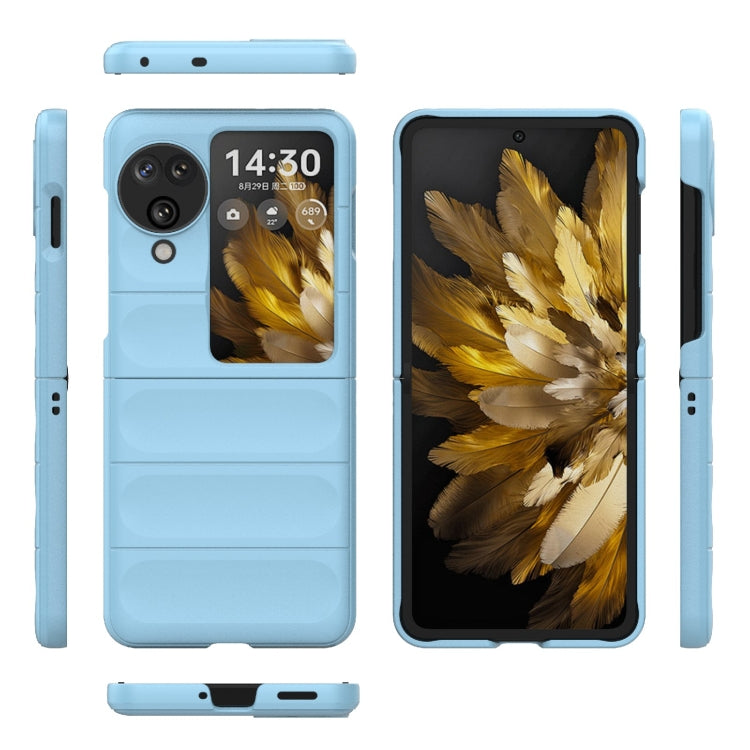 For OPPO Find N3 Flip Magic Shield Fold PC Shockproof Phone Case(Light Blue) - Find N3 Flip Cases by PMC TechLife | Online Shopping South Africa | PMC TechLife | Buy Now Pay Later Mobicred
