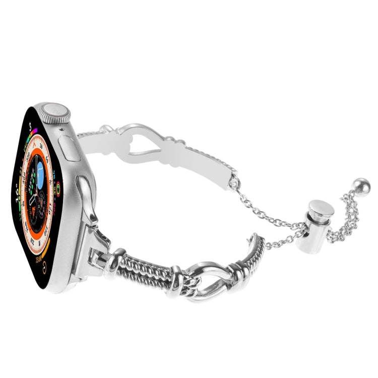 For Apple Watch Series 6 40mm Twist Metal Bracelet Chain Watch Band(Silver) - free shipping - PMC TechLife - Order now!