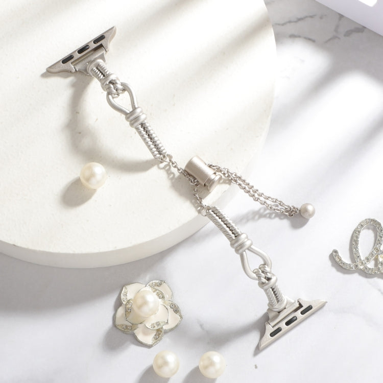 For Apple Watch Series 5 44mm Twist Metal Bracelet Chain Watch Band(Starlight) - free shipping - PMC TechLife - Order now!