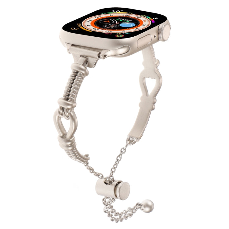 For Apple Watch Series 4 40mm Twist Metal Bracelet Chain Watch Band(Starlight) - Watch Bands by PMC TechLife | Online Shopping South Africa | PMC TechLife