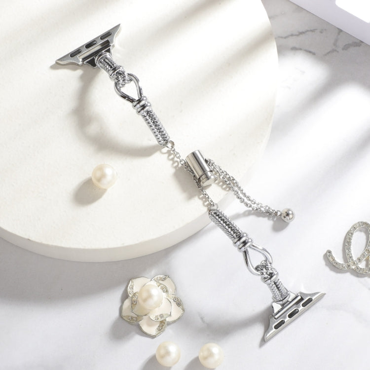 For Apple Watch Series 2 42mm Twist Metal Bracelet Chain Watch Band(Silver) - Watch Bands by PMC TechLife | Online Shopping South Africa | PMC TechLife