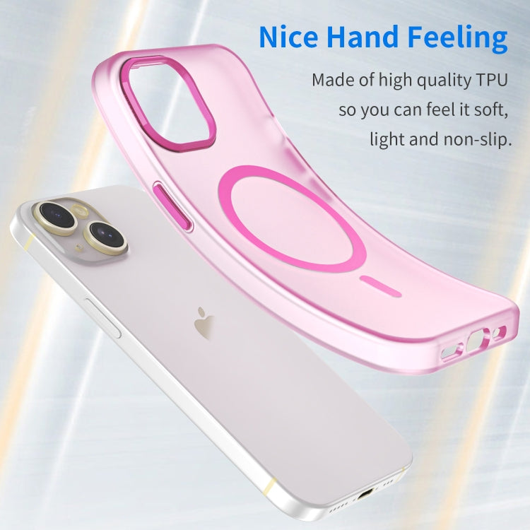 For iPhone 14 MagSafe Frosted Translucent TPU + PC Full Coverage Phone Case(Pink) - iPhone 14 Cases by PMC TechLife | Online Shopping South Africa | PMC TechLife