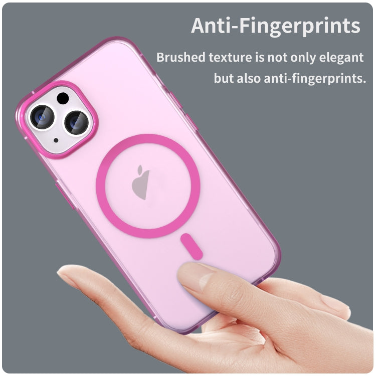 For iPhone 14 MagSafe Frosted Translucent TPU + PC Full Coverage Phone Case(Pink) - iPhone 14 Cases by PMC TechLife | Online Shopping South Africa | PMC TechLife